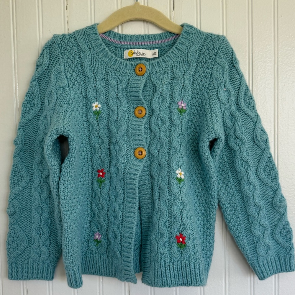 Mini Boden Cable Cardigan sizes 18-24mos & 3-4yrs